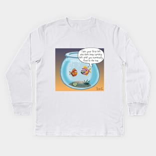 Fish Directions. Kids Long Sleeve T-Shirt